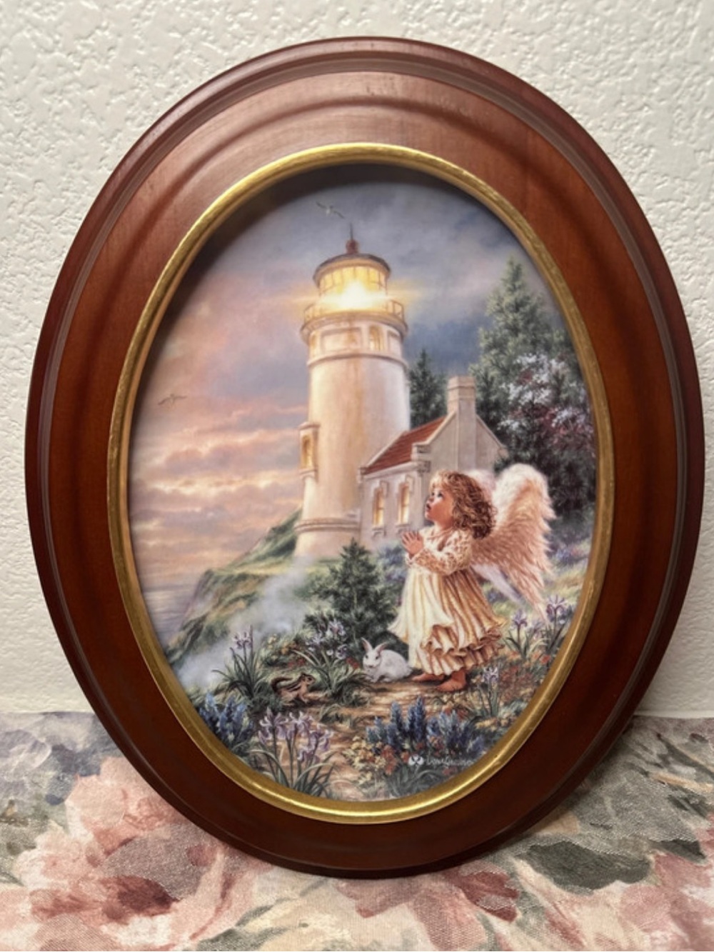 Bradford Exchange 1998 "An Angels Light" Decorative framed plate